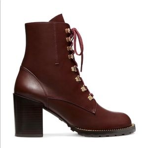Stuart Weitzman Kolbie block bootie boots mahogany - Sz 8 / 38.5 NIB
